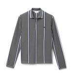 Polo Lacoste gris de rayas