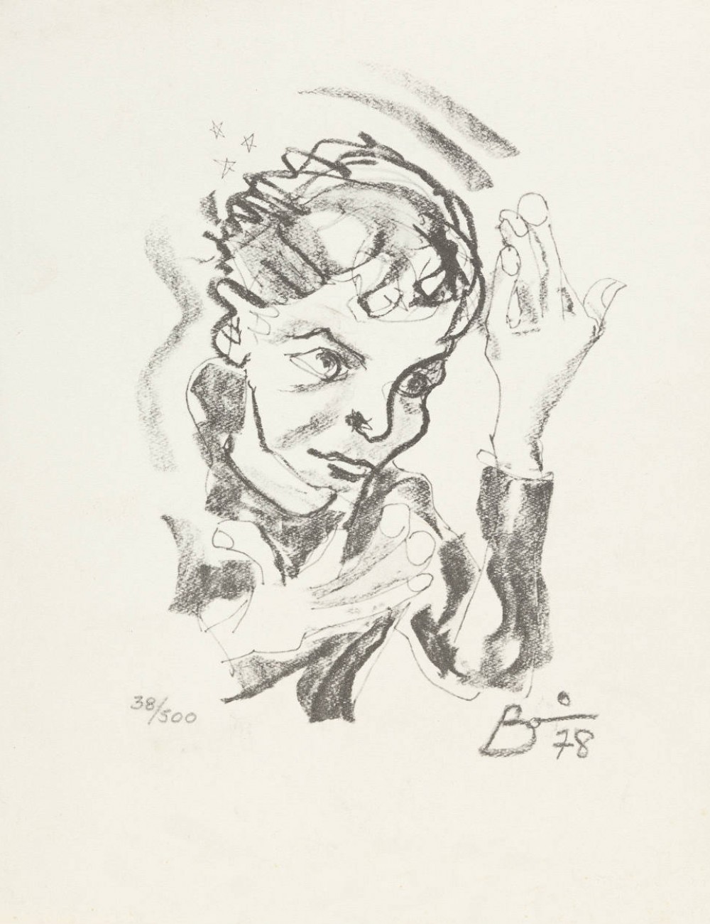 Autorretrato en formato de grabado, 1978
